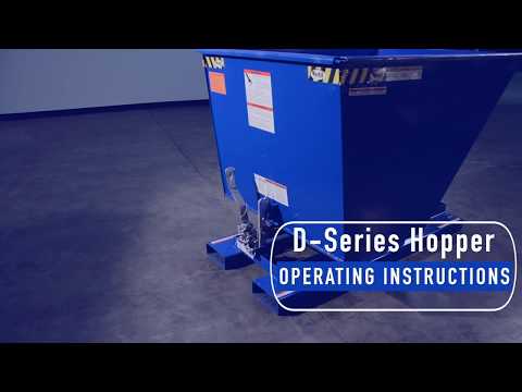 Self-Dumping Steel Hoppers with Bumper Release - D Style Vestil