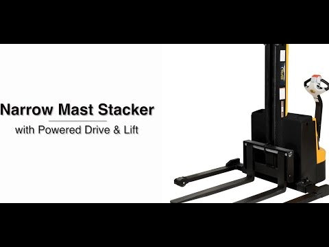 Narrow Mast Stackers with Powered Drive and Powered Lift | Video 1