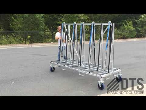 Weha Large Double Sided A frame Transport Cart 96" x 43" x 68" Video