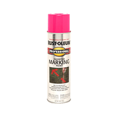 Inverted Marking Paint Spray (6 Case) 390471 Rust-Oleum Fluorescent Pink