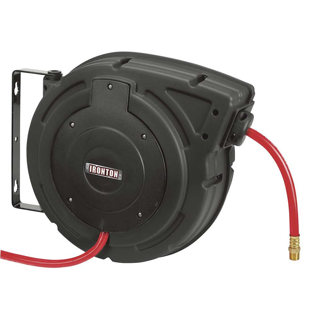Ironton | Compact Air Hose Reel With Polymer Hose | 3/8-In. x 50-Ft. - Ironton