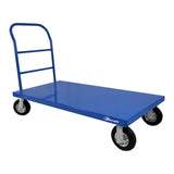 Jescraft Heavy Duty Steel Deck Platform Carts PC-530PN8-2R2S Jescraft 30" x 60" 8" Pneumatic Casters: 2 Rigid, 2 Swivel