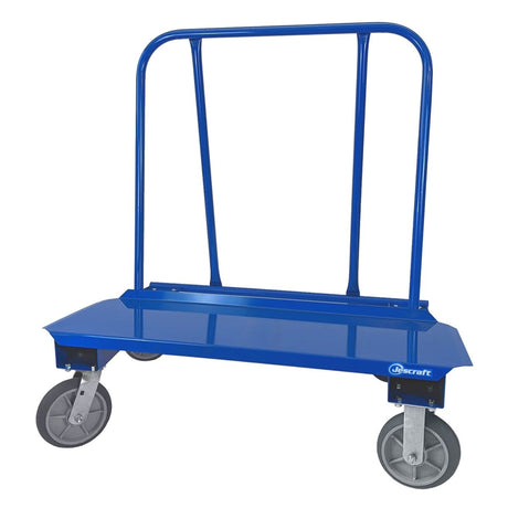 Jescraft Standard Drywall Cart WB-150PL-2R2S Jescraft 18" x 48" HPE on Polyolefin Core 2 Rigid/2 Swivel