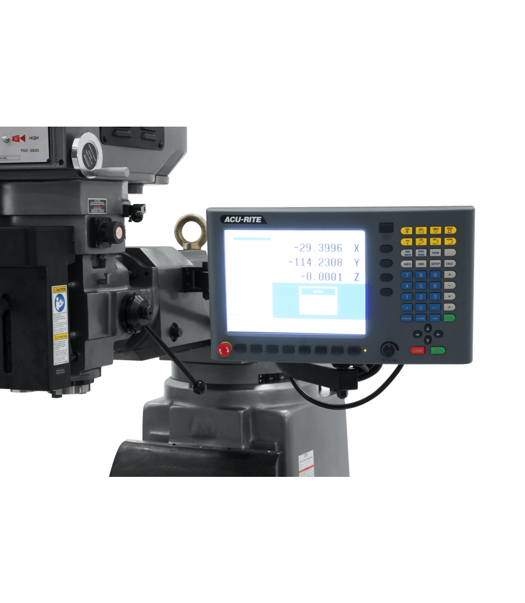 JTM-1050EVS2/230 Mill With 3-Axis Acu-Rite MilPwr G2 CNC Controller with Air Powered Drawbar - Jet