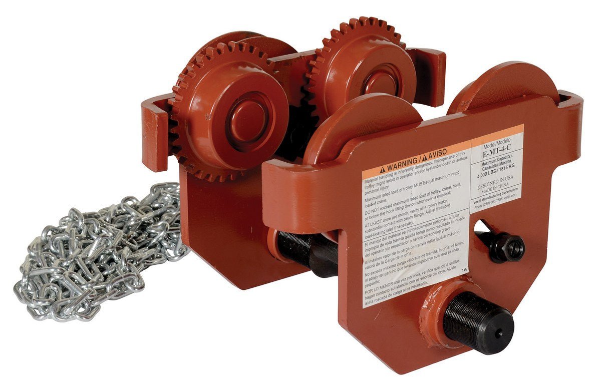 Low Profile Manual Trollies E-MT-4-C Vestil 4000 Geared