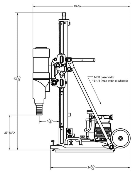 M-5 Pro Heavy Duty Q.D. Core Rig With Core Bore Motor Diamond Products