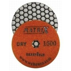 Matrix Dry Honeycomb Matte Finish Diamond Polishing Pads 50413 Weha 1,500 Grit