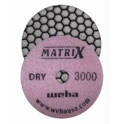 Matrix Dry Honeycomb Matte Finish Diamond Polishing Pads 50414 Weha 3,000 Grit