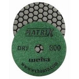 Matrix Dry Honeycomb Matte Finish Diamond Polishing Pads 50412 Weha 800 Grit