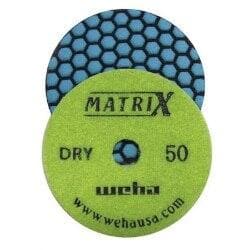 Matrix Dry Honeycomb Matte Finish Diamond Polishing Pads 50408 Weha 50 Grit