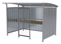 Multi-Duty Storage Buildings MDS-96-SM-HDG Vestil Galvanized Smokers shelter