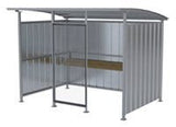 Multi-Duty Storage Buildings MDS-96-SM-HDG Vestil Galvanized Smokers shelter