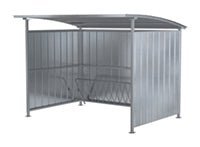 Multi-Duty Storage Buildings MDS-96-BK-HDG Vestil Galvanized Bicycle storage shelter