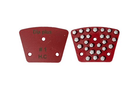 Multi Layered Brazed Trapezoid Grinding Segment VBT-HS1-6mm Dia Plus Hex Shape - Step 1 - 6mm