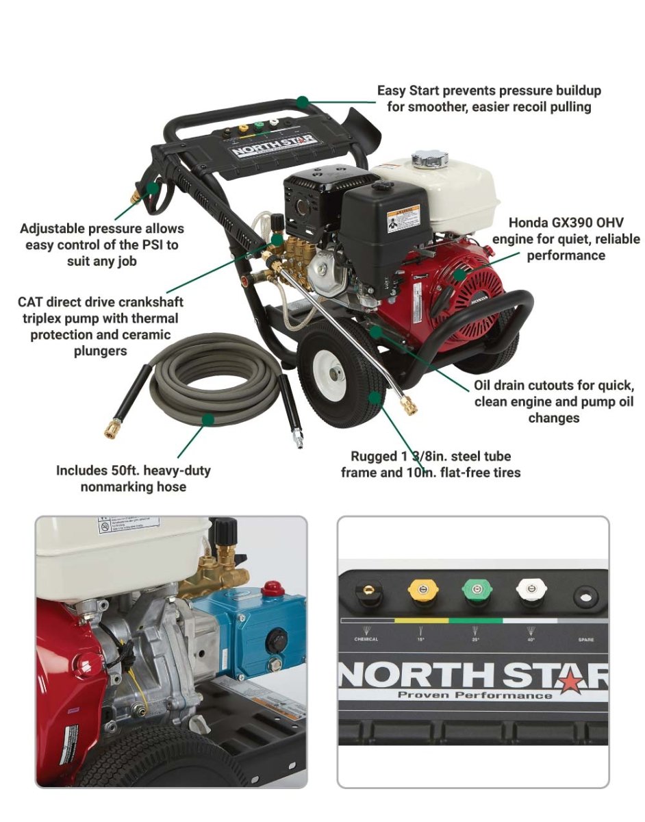 NorthStar Pressure Washer | 4,200 PSI | 3.5 GPM | Honda GX390 - NorthStar