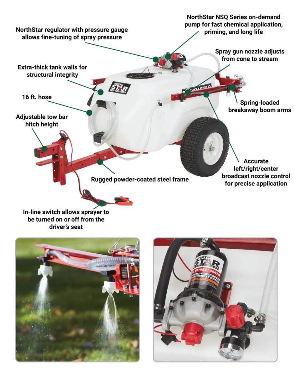 NorthStar Tow-Behind Broadcast and Spot Sprayer | 41-Gallon | 4.0 GPM - NorthStar