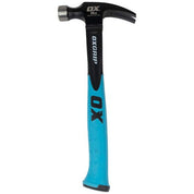 Ox Trade 16-Ounce Fiberglass Handle Straight Claw Hammer - Ox Tools
