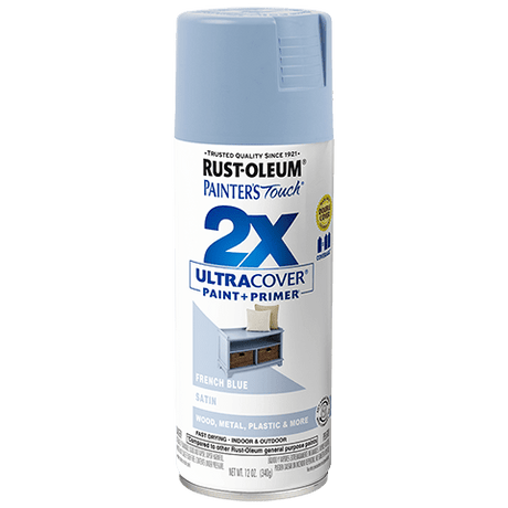 Painter's Touch 2X Ultra Cover Satin Spray Paint - 12oz (6 Count) 334088 Rust-Oleum French Blue