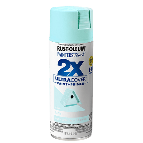 Painter's Touch 2X Ultra Cover Satin Spray Paint - 12oz (6 Count) 334059 Rust-Oleum Satin Aqua