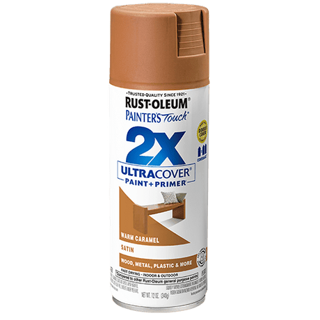 Painter's Touch 2X Ultra Cover Satin Spray Paint - 12oz (6 Count) 334083 Rust-Oleum Warm Carmel