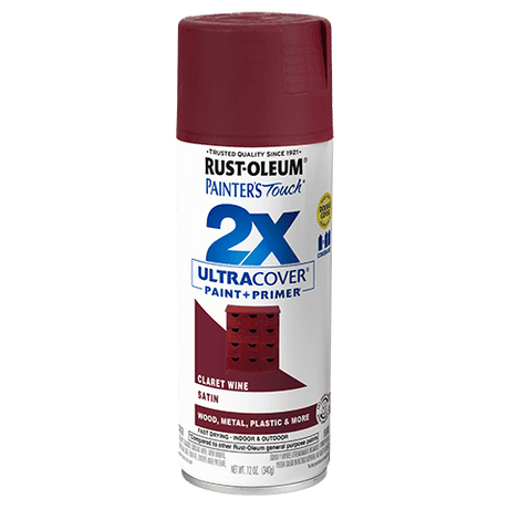Painter's Touch 2X Ultra Cover Satin Spray Paint - 12oz (6 Count) 334062 Rust-Oleum Claret Wine