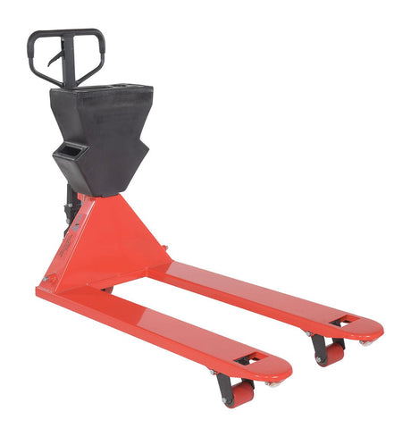 Pallet Trucks with P-CADDY PM5-2748-UP-002 Vestil 61.1875"x27"x48" Red Pallet Truck 27x48 w/ Black P-CADDY