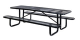 Picnic Tables - Steel Mesh PT-MX-3072-BK Vestil Rectangle Picnic Table - 72' Length Black