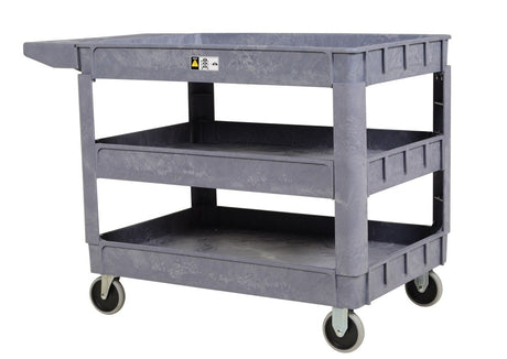 Plastic Utility Service Carts PLSC-3-2436 Vestil 24 1/2"x36" 3