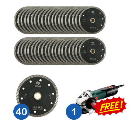 Porcelain Diamond Blades Combo Pack with Free Metabo Grinder Diamond Tool Store