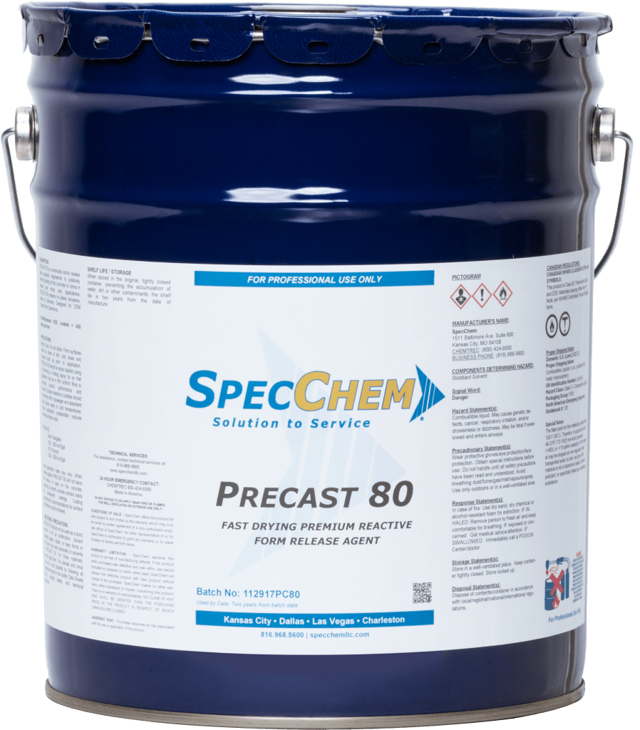Precast 80 - Fast-Drying Premium Reactive Form Release - SpecChem