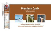 Premium Siliconized Caulk Sealant 300 ml (10.1 FL Oz.) White - Case of 12 - Kraken Bond