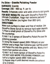 Pro Shine Granite Polishing Powder Stone Pro