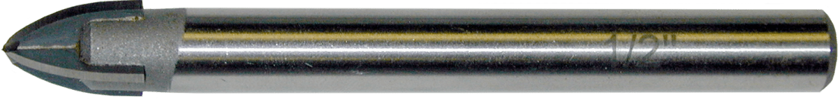 Quad-Carbide Tipped Glass Drill Bits - Tru-Cut