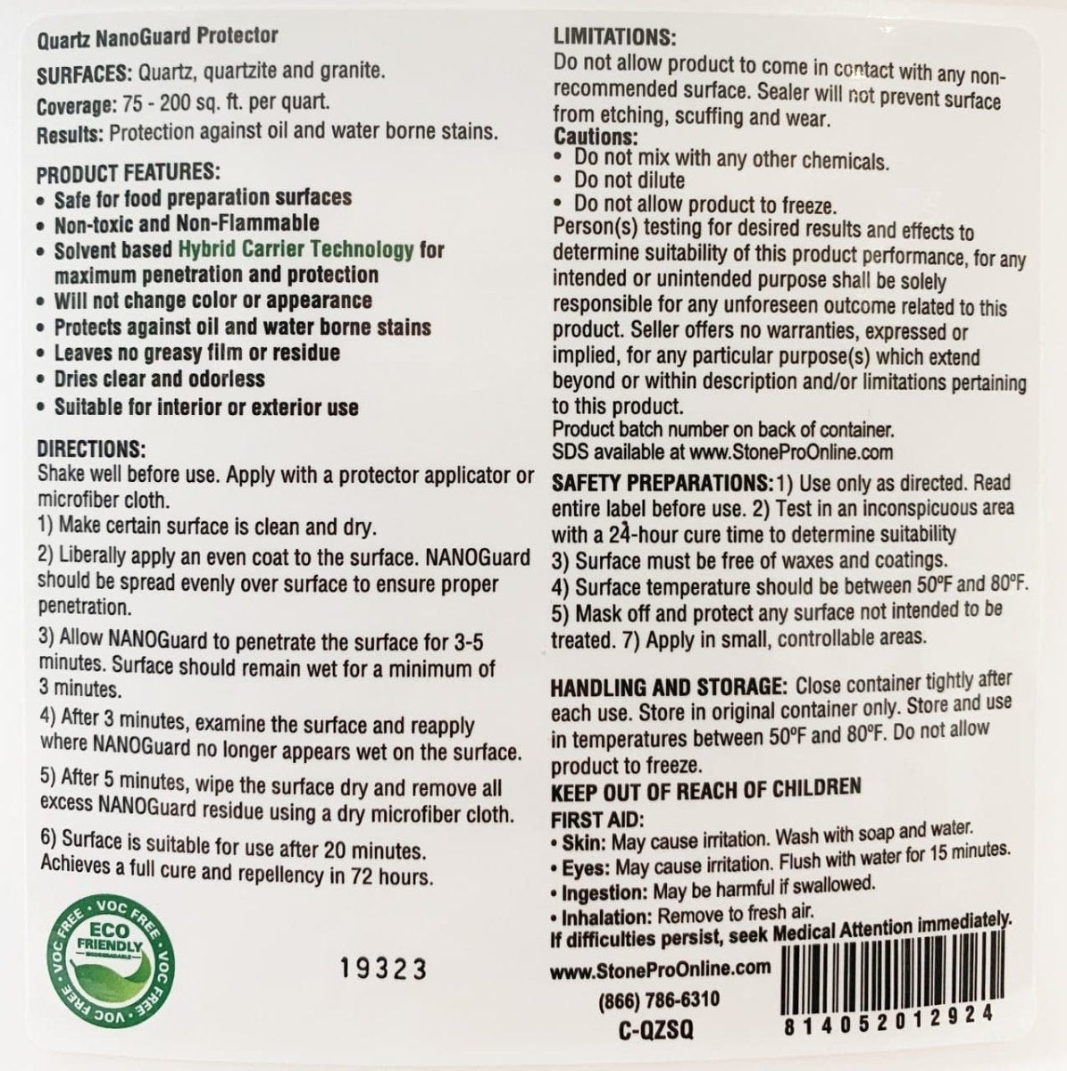 Quartz Nanoguard Countertop Protector Quartz Sealer Stone Pro Diamond Tool Store