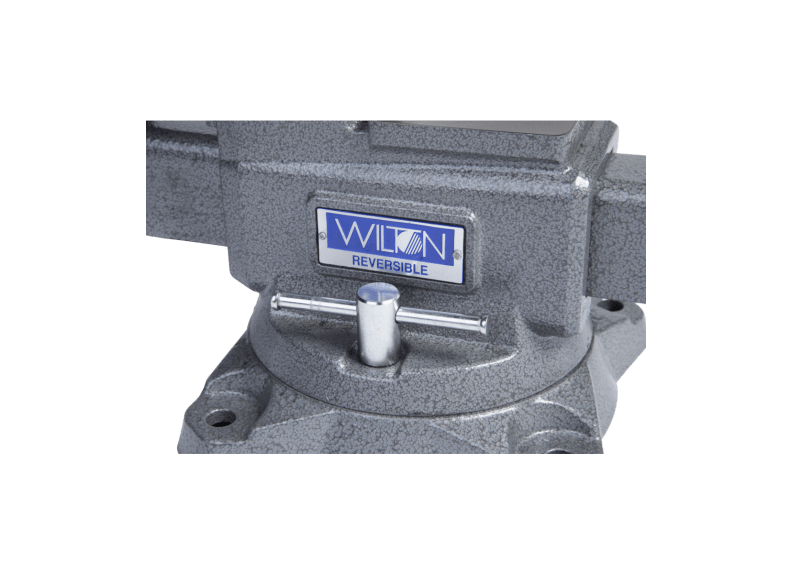 Reversible Bench Vise 8” Jaw Width with 360° Swivel Base - Wilton