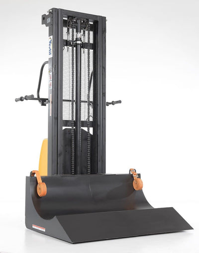 Roll Material Transporter with DC Powered Lift Feature Vestil