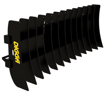 Digga Root Rake For Skid Steer Loaders & 3-10T Excavators | Root Rake ...