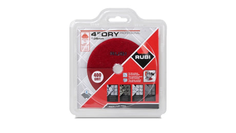Rubi Dry Polishing Pads 61931 Rubi Tools POLISHING PADS DRY RESINE 4" GR.400