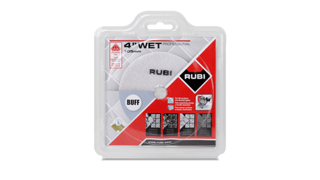 Rubi Wet Polishing Pads 61971 Rubi Tools POLISHING PADS WET RESINE 4" Buff