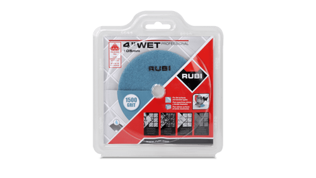 Rubi Wet Polishing Pads 61961 Rubi Tools POLISHING PADS WET RESINE 4" GR.1500