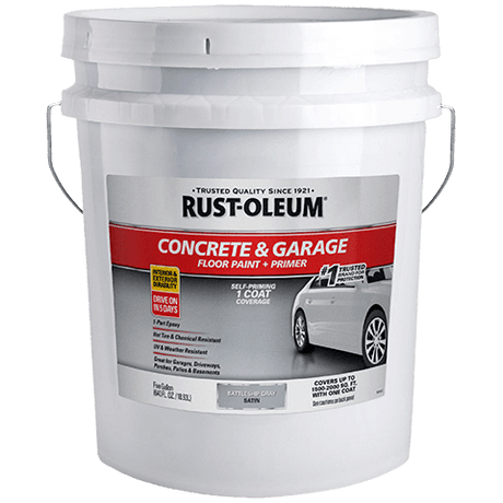 Rust-Oleum Concrete and Garage Floor Paint 320172 Rust-Oleum Balleship Gray Satin 5 Gallon