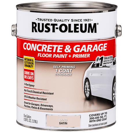 Rust-Oleum Concrete and Garage Floor Paint 347121 Rust-Oleum Sand Satin Gallon (2 Count)