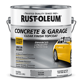 Rust-Oleum Concrete And Garage Floor Paint Floor Topcoat - Gallon (2 Count) 320202 Rust-Oleum Gloss Clear Finish
