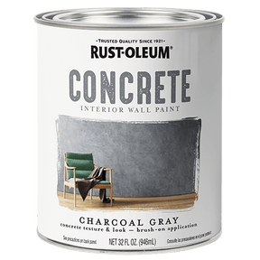 Rust-Oleum Concrete Interior Wall Paint - Quart (2Count) 379906 Rust-Oleum Charcoal Gray