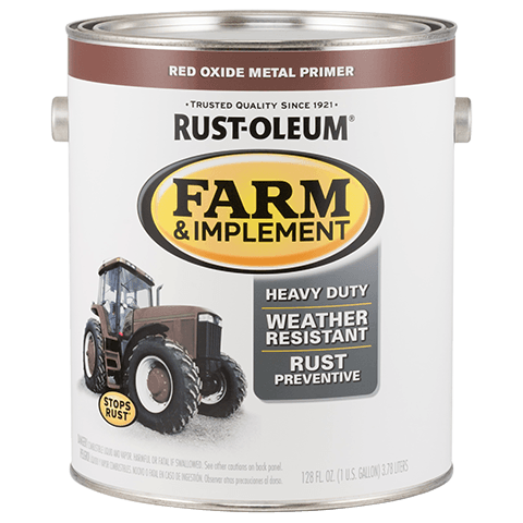 Rust-Oleum Farm & Implement Primer 280171 Rust-Oleum Gallon - 2 Count Red Oxide Metal Primer