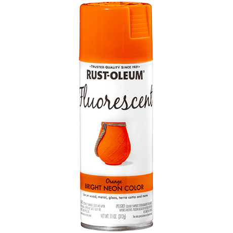 Rust-Oleum Fluorescent Spray - 11oz (6 Count) 342568 Rust-Oleum Fluorescent Orange