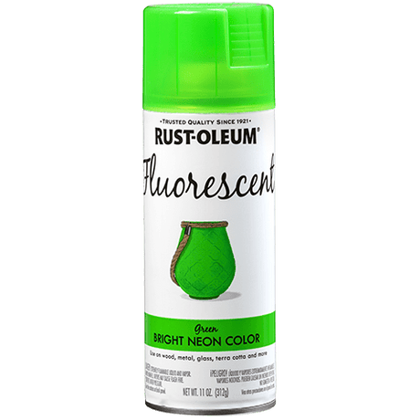 Rust-Oleum Fluorescent Spray - 11oz (6 Count) 342417 Rust-Oleum Fluorescent Green