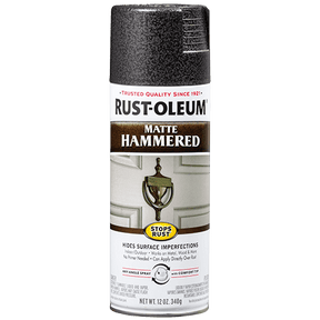 Rust-Oleum Hammered Spray Paint - 12oz (6 Count) 300607 Rust-Oleum Matte Black