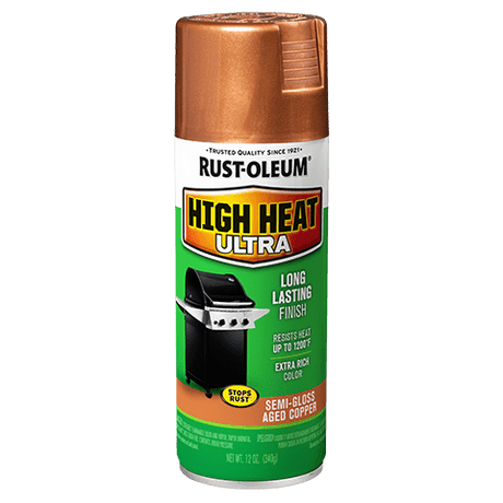 Rust-Oleum High Heat Ultra - 12oz Spray (6 Count) 241232 Rust-Oleum Semi-Gloss Aged Copper