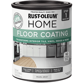 Rust-Oleum HOME Floor Premix Base Coat - Quart (Case of 4) 358874 Rust-Oleum Pearl Gray